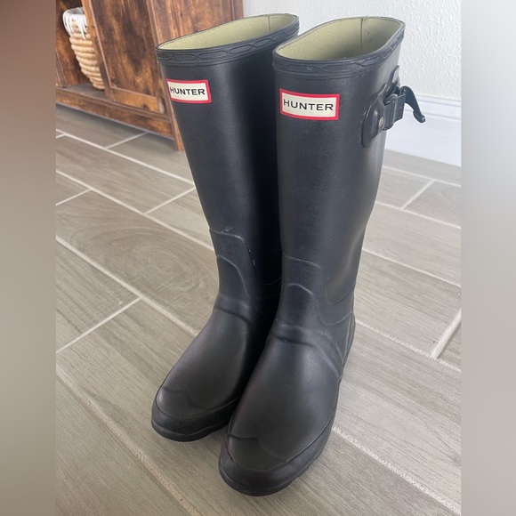 Tall Hunter Boots - Matte Black - Picture 1 of 6